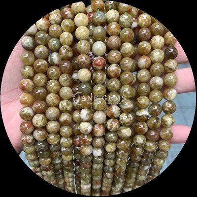 Polished Round Gemstone DIY Beads Lapis Lazuli Malachite Tourmaline Loose Strands for Jewelry Making