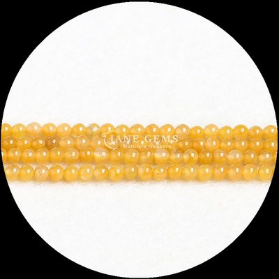 Vivid Round Multi Color DIY Jewelry Mini Loose Tourmaline Yellow Jade Loose Strands Beads