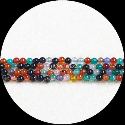 Natural Gemstone Beads Multi-color Pink Aventurine Sunstone Loose Bead Strands