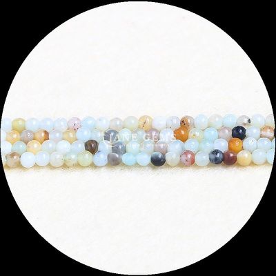 Polished Natural Gemstone Beads Amazonite Amethyst Loose Strands Beads For Handmade Jewelry