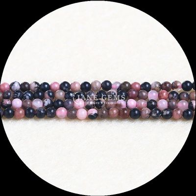 Natural Round Gemstone Beads Elegant Green Agate Rhodonite and Snowflake Obsidian for DIY Jewelry Making