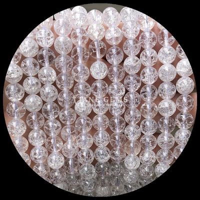 Round Gemstone Fire Quartz Smoky Quartz Bead Strands in Assorted Colors for DIY Jewelry Crafting