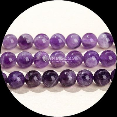 Natural Round Shape Gemstone Beads Clear Quartz Citrine Amethyst Loose Strands for DIY Jewelry