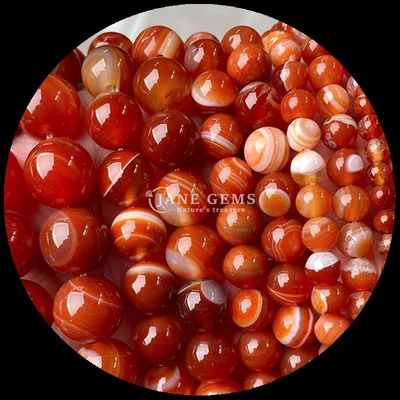 Striped Agate Beads Gemstone Beads 8mm for Jewelry Making DIY Craft