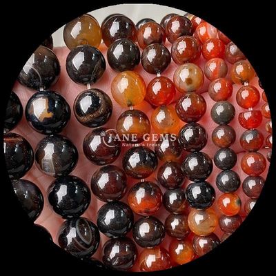 Gemstone Round Shape Multi-color Agate Beads for DIY Jewelry Earrings