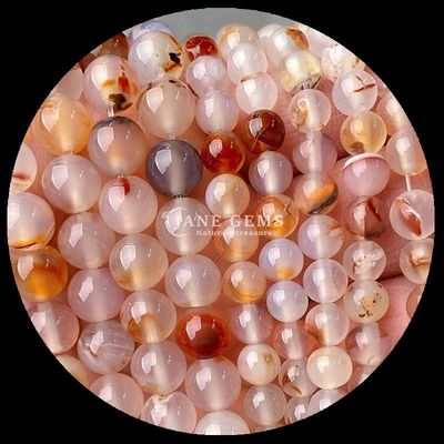 Gemstone Round Shape Multi-color Agate Beads for DIY Jewelry Earrings