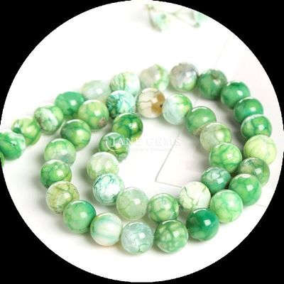 Natural Gems Bead Round Cut Fire Agate Loose Bead Strands for Beaded Clothing Embellishments Made