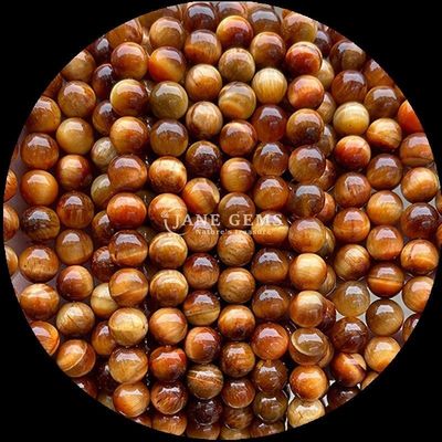 Gemstone Round Shape Bead Blue Tiger's Eye Loose Bead Strands for DIY Jewelry and Gifts