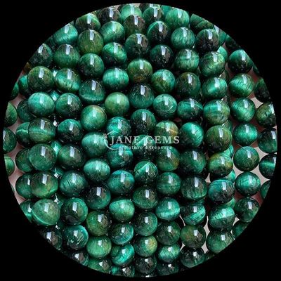 Gemstone Round Shape Bead Blue Tiger's Eye Loose Bead Strands for DIY Jewelry and Gifts