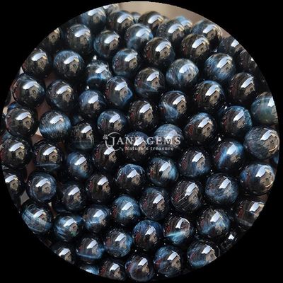 Round Shape Natural Gemstone Beads Tiger's Eye Loose Bead Strands for Jewelry Making Polished Technique
