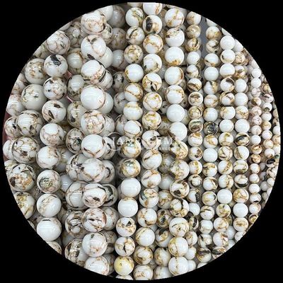 Polished Gemstone Beads for Embellishments Round Shape 8mm Size