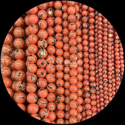 Polished Gemstone Beads for Embellishments Round Shape 8mm Size