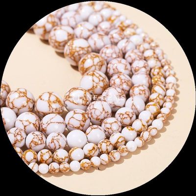 DIY Making Polished Round Shape Gems Bead Strands with Multi-color Gemstone Color