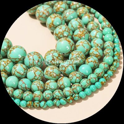 DIY Making Polished Round Shape Gems Bead Strands with Multi-color Gemstone Color