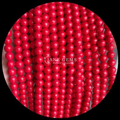 8mm Polished Gems Bead for Jewelry Making Supplies , Various Colors Turquoise Loose Bead Strands