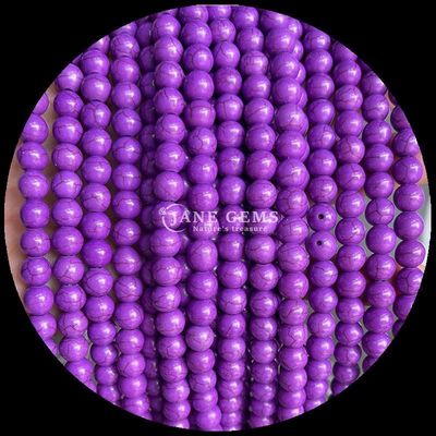 8mm Polished Gems Bead for Jewelry Making Supplies , Various Colors Turquoise Loose Bead Strands