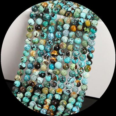 Natural Round Shape Various Types Turquoise Beads Strands for DIY Gift Jewelry Necklaces