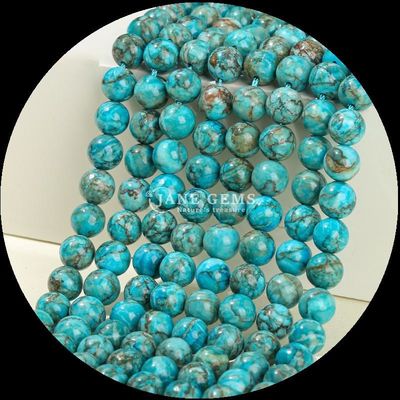 Natural Round Shape Various Types Turquoise Beads Strands for DIY Gift Jewelry Necklaces
