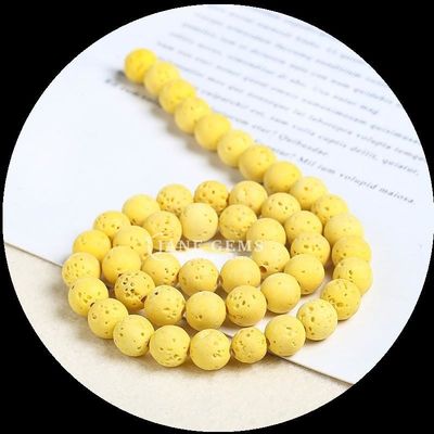 Multi-color Gemstone Various Colors Natural Lava Stone Healing Stone Loose Bead Strands for DIY Jewelry