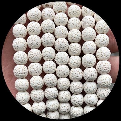 DIY Jewelry Making with Natural Gems Bead Round Shape Healing Gemstone Colorful Lava Stone Loose Bead Strands for Gifts