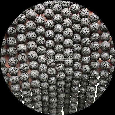 DIY Jewelry Making with Natural Gems Bead Round Shape Healing Gemstone Colorful Lava Stone Loose Bead Strands for Gifts