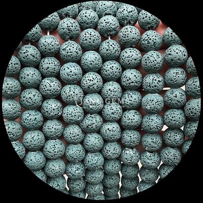 DIY Jewelry Making with Natural Gems Bead Round Shape Healing Gemstone Colorful Lava Stone Loose Bead Strands for Gifts