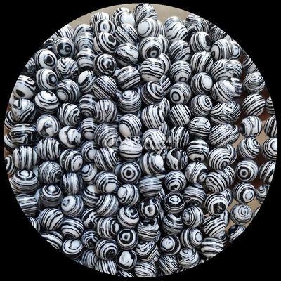 Synthetic Malachite Beads Strand Perfect for Round Cut Bracelets in Various Colors