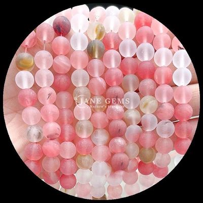 Multi-color Gemstone Beads 8mm Various Frosted Loose Round Bead Strands for Bracelet and Necklace Making