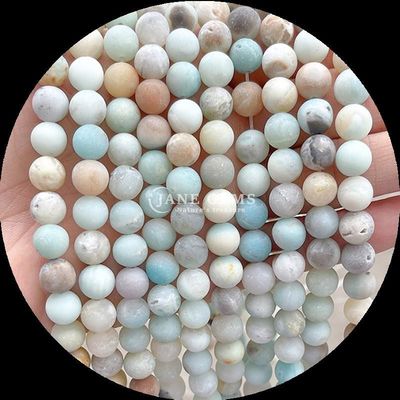 Multi-color Gemstone Beads 8mm Various Frosted Loose Round Bead Strands for Bracelet and Necklace Making