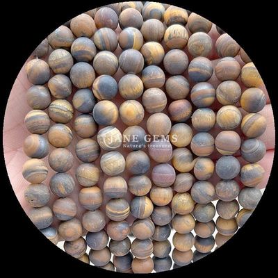 Multi-color Gemstone Beads 8mm Various Frosted Loose Round Bead Strands for Bracelet and Necklace Making