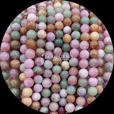 Natural Gemstone Beads in Multi-color Various Round Chalcedony Loose Bead Strands Perfect for Jewelry Designers