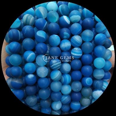 Natural Gemstone Various Banded Agate Frosted Round Agate Loose Bead Strands The Perfect Addition to Your Necklace Collection