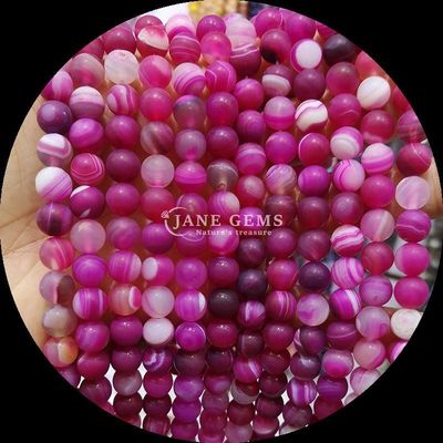 8mm Natural Gemstone Beads Gems Bead Various Banded Agate Frosted Loose Bead Strands for Handcrafted Beaded Accessories