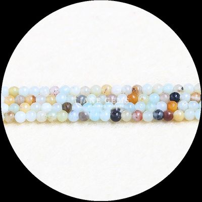 Assorted Color Gemstone Bead Round Cut Small Tourmaline Crystal Loose Bead Strands