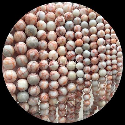 Round Shape Gems Bead Natural Gemstone Beads Polished Rhodonite Loose Bead Strands for Exquisite Jewelry Collections
