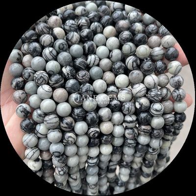 Round Shape Gems Bead Natural Gemstone Beads Polished Rhodonite Loose Bead Strands for Exquisite Jewelry Collections