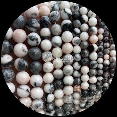 Gemstone Cut Round Gems Bead Zebra Jasper Mahagony Obsidian Various Types Crystal Healing Stone Loose Bead Strands for Handmade Accessories