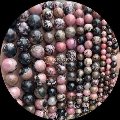 Gemstone Round Shape Howlite Rohdonite Crystal Stone Various Healing Stone types for DIY Jewelry
