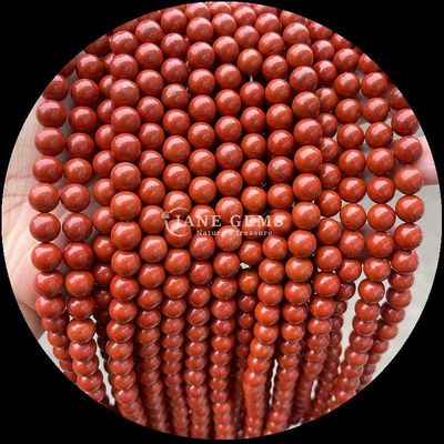 Polished Technique Round Cut Gems Bead in Multi-color Crystal Healing Stone Dalmatian Jasper Lava Stone Loose Bead Strands for Beaded Hair Accessories