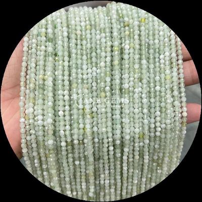 Natural Gems Bead Round Cut Faceted Crystal Healing Mini Gemstones Moss Agate Snowflake Obsidian Various Loose Bead Strands Ideal for Handcrafted Accessories