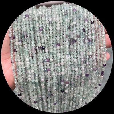 Natural Gems Bead Round Cut Faceted Crystal Healing Mini Gemstones Moss Agate Snowflake Obsidian Various Loose Bead Strands Ideal for Handcrafted Accessories