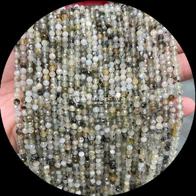 DIY Jewelry Making with Gems Bead Assorted Gemstone Color from Market Round Faceted Morganite Clear Quartz Crystal Healing Loose Gemstone Bead Strands
