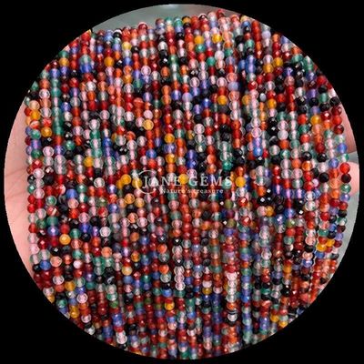 Natural Gemstone from The Perfect Choice for Your B2B Needs Various Crystal Stone Amethyst Green Aventurine Mini Faceted Loose Round Bead Strands