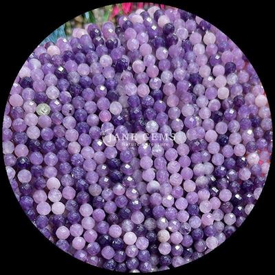 Upgrade Your DIY Jewelry Making with Gems Bead Round Shape and Natural Gemstone Various Natural Crystal Healing Stone Dalmatian Jasper Tourmaline Loose Mini Faceted Bead Strands