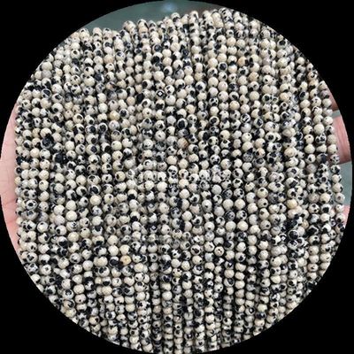 Upgrade Your DIY Jewelry Making with Gems Bead Round Shape and Natural Gemstone Various Natural Crystal Healing Stone Dalmatian Jasper Tourmaline Loose Mini Faceted Bead Strands