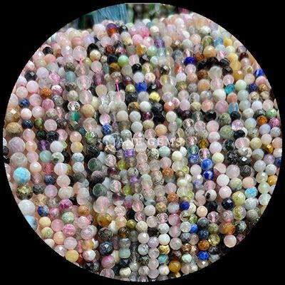 Natural Gemstone Beads Amazonite Black Rutilated Quartz Varios Types Crystal Mini Faceted Loose Beads Assorted Colors ' Requirements
